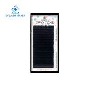 Ресницы двухцветные EYELASH MAKER Black-Green 16 линий