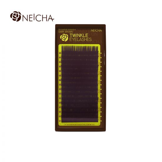 Ресницы коричневые NEICHA Twinkle Dark Brown 16 линий